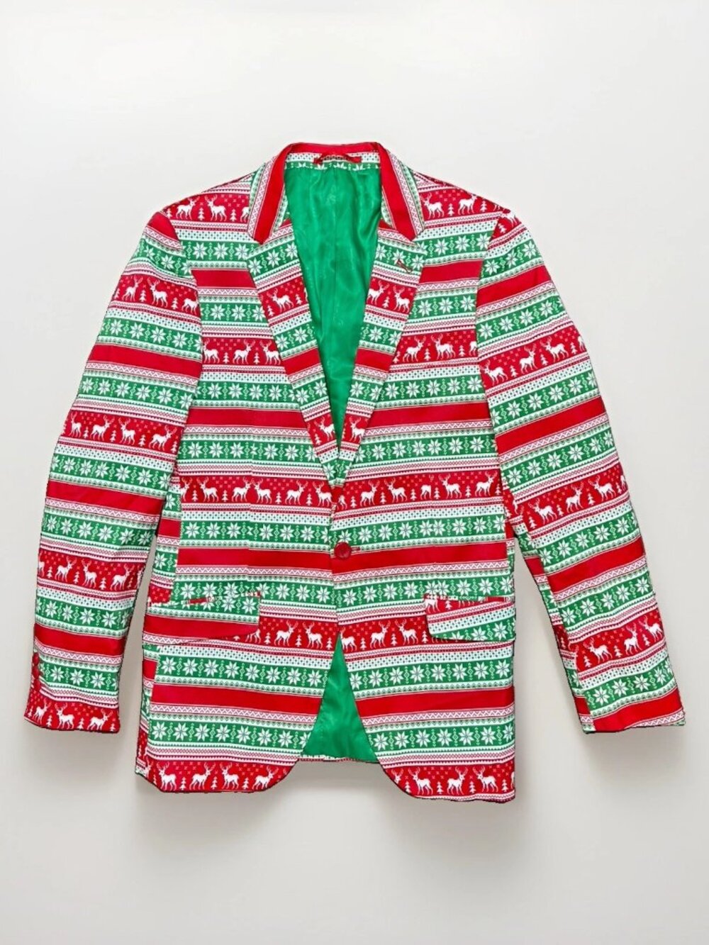 🎄 NEW Suslo Couture Christmas Blazer Men's Slim Fit S 38 Nordic Reindeer 🎄